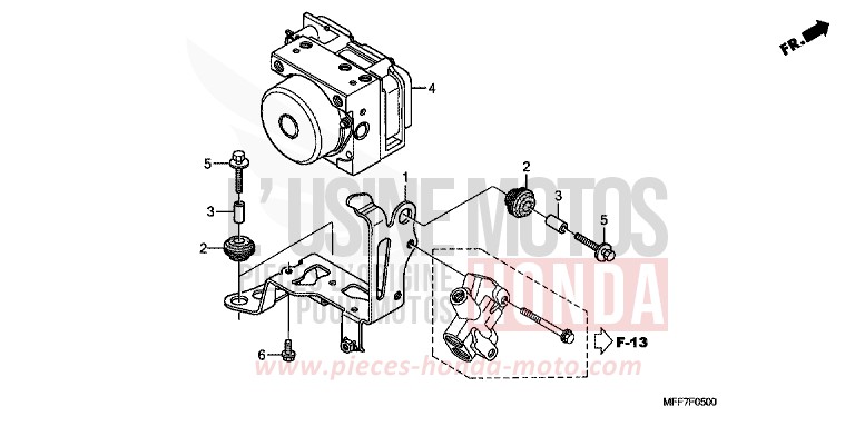ABS-MODULATOR von TRANSALP ABS SHASTA WHITE (NH138X) von 2011